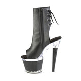 Clr-Black Open Toe/Heel Ankle Boot
