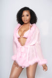 Baby Pink Pixie Fur Robe